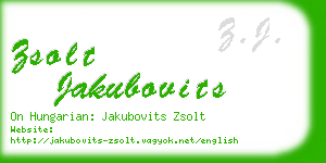 zsolt jakubovits business card